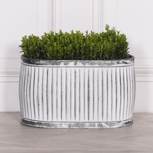 Dolly Tub Oval Metal Planter – Medium