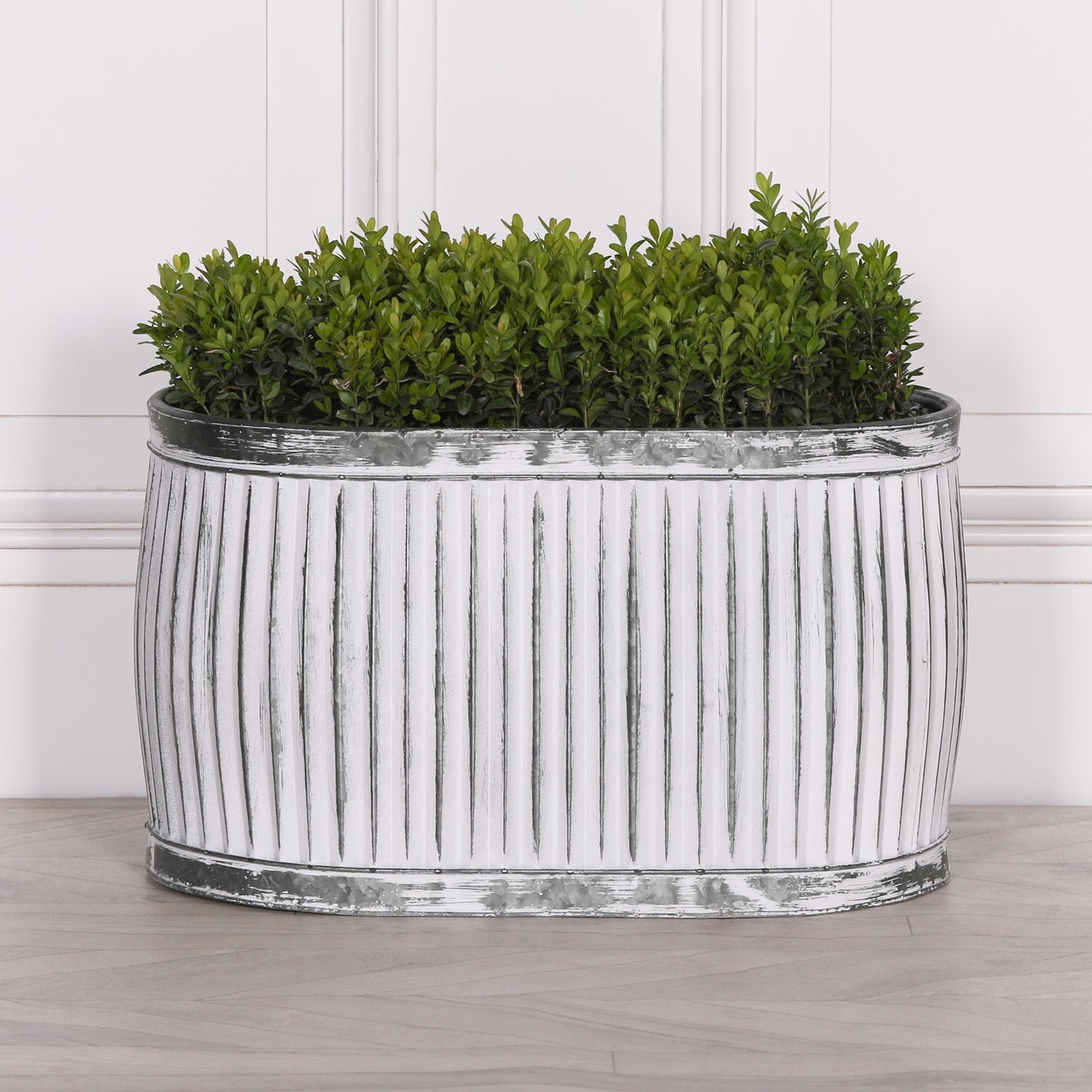 Dolly Tub Oval Metal Planter – Large