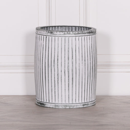 Round Dolly Tub Metal Planter – Medium