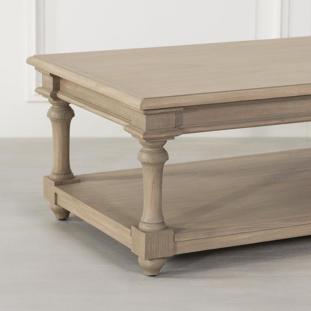Rustic Wooden 170cm Coffee Table with Drawer