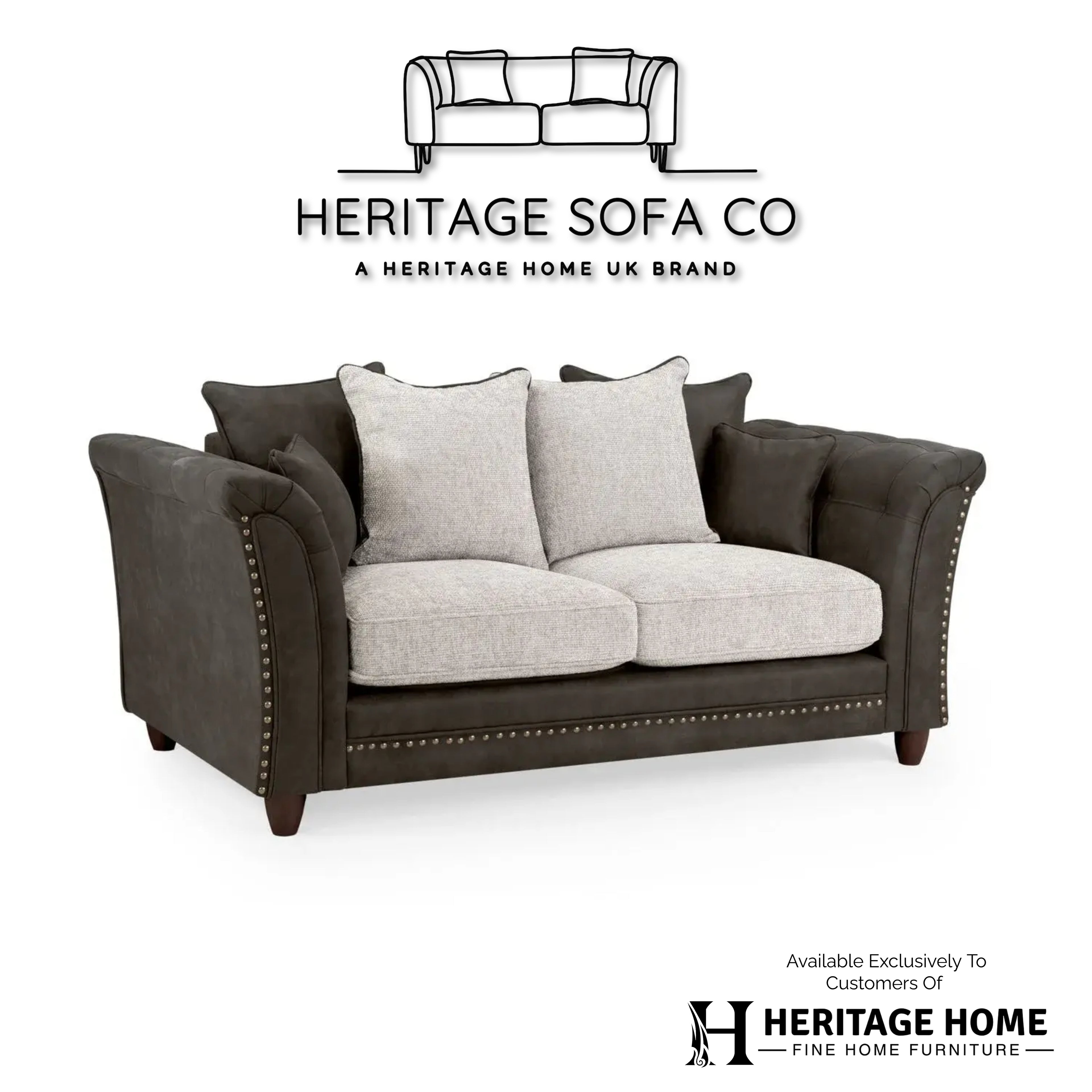 The Balmoral 2 Seater Scatter-back Sofa