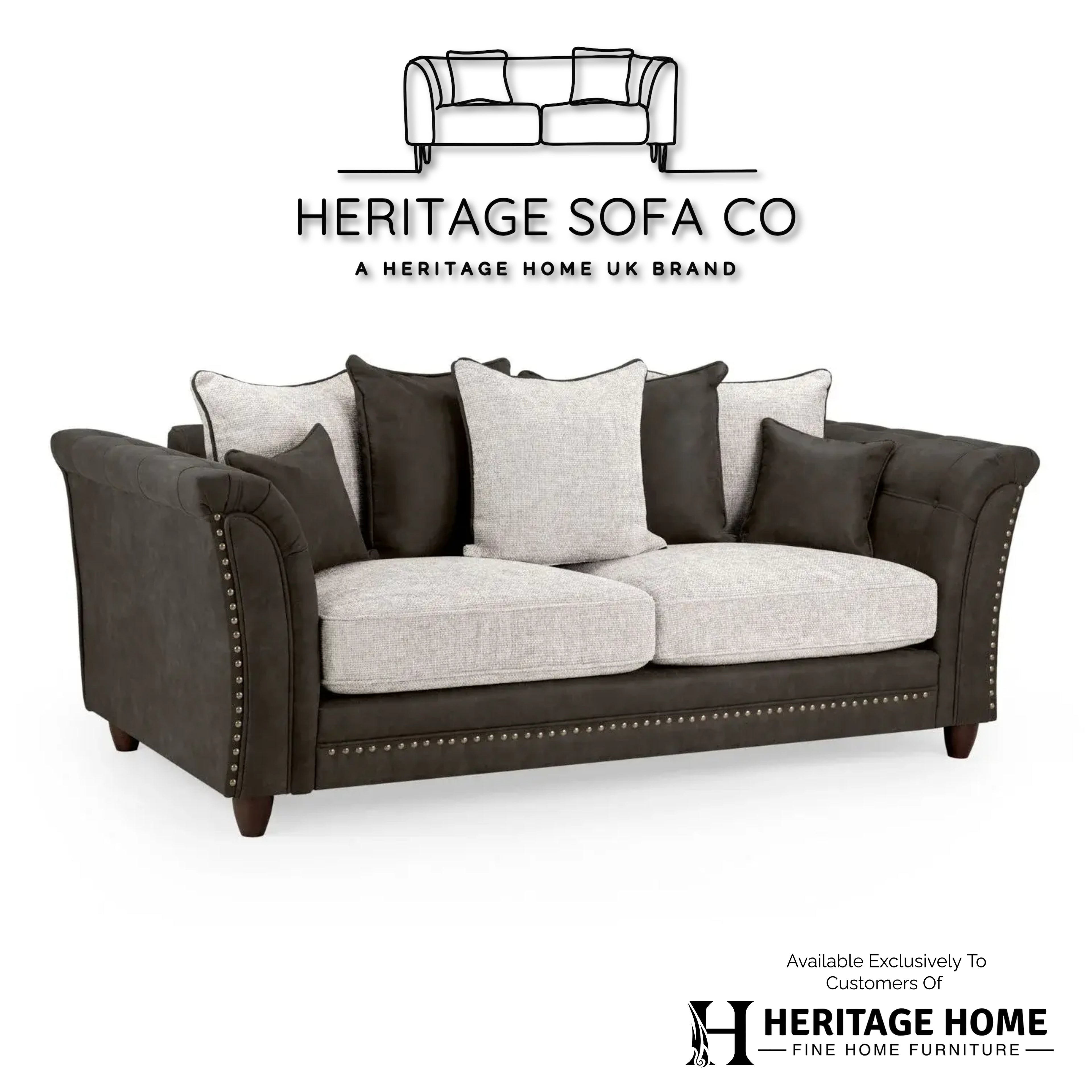 The Balmoral 3 Seater Scatter-back Sofa