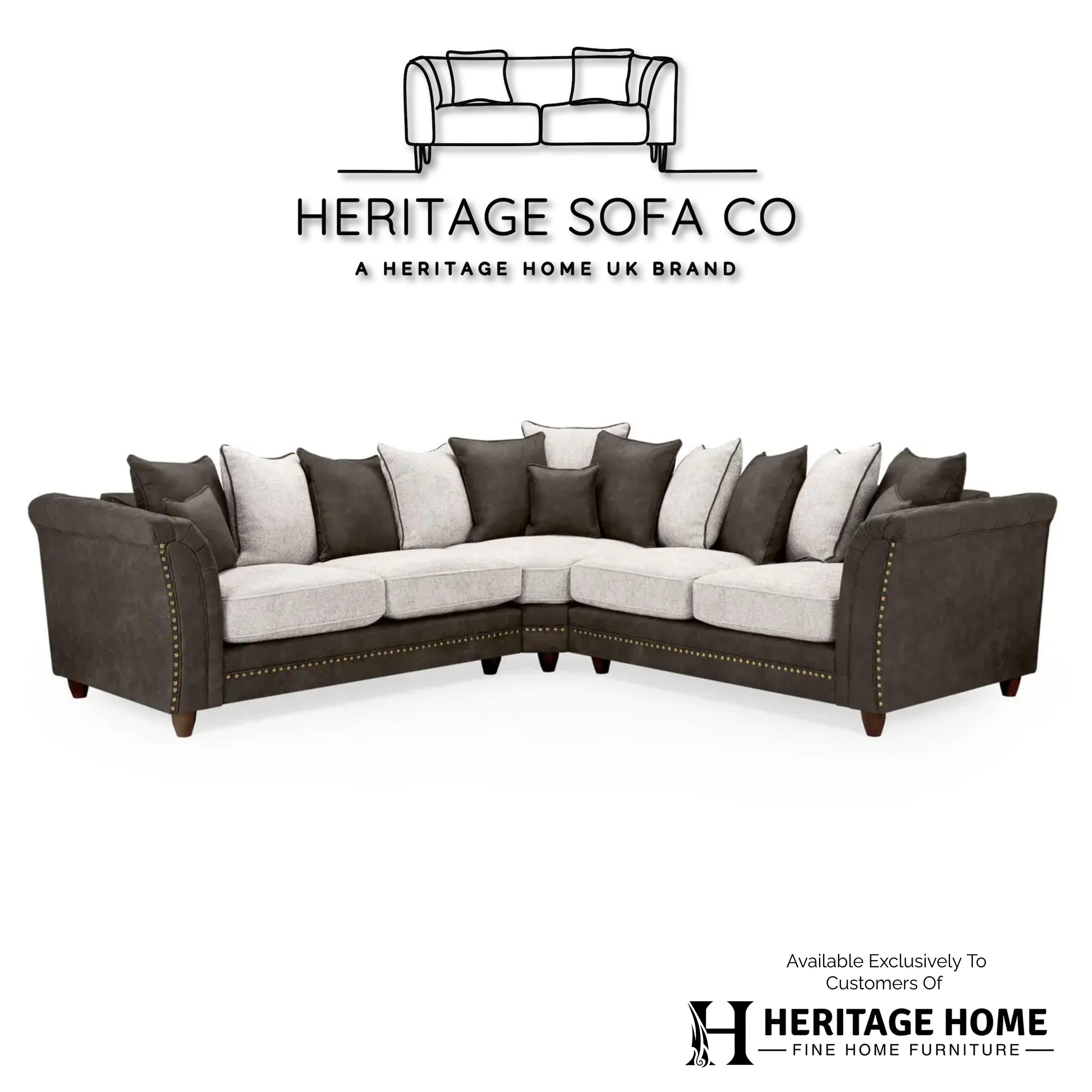 The Balmoral Large Corner Sofa Scatter-back Model