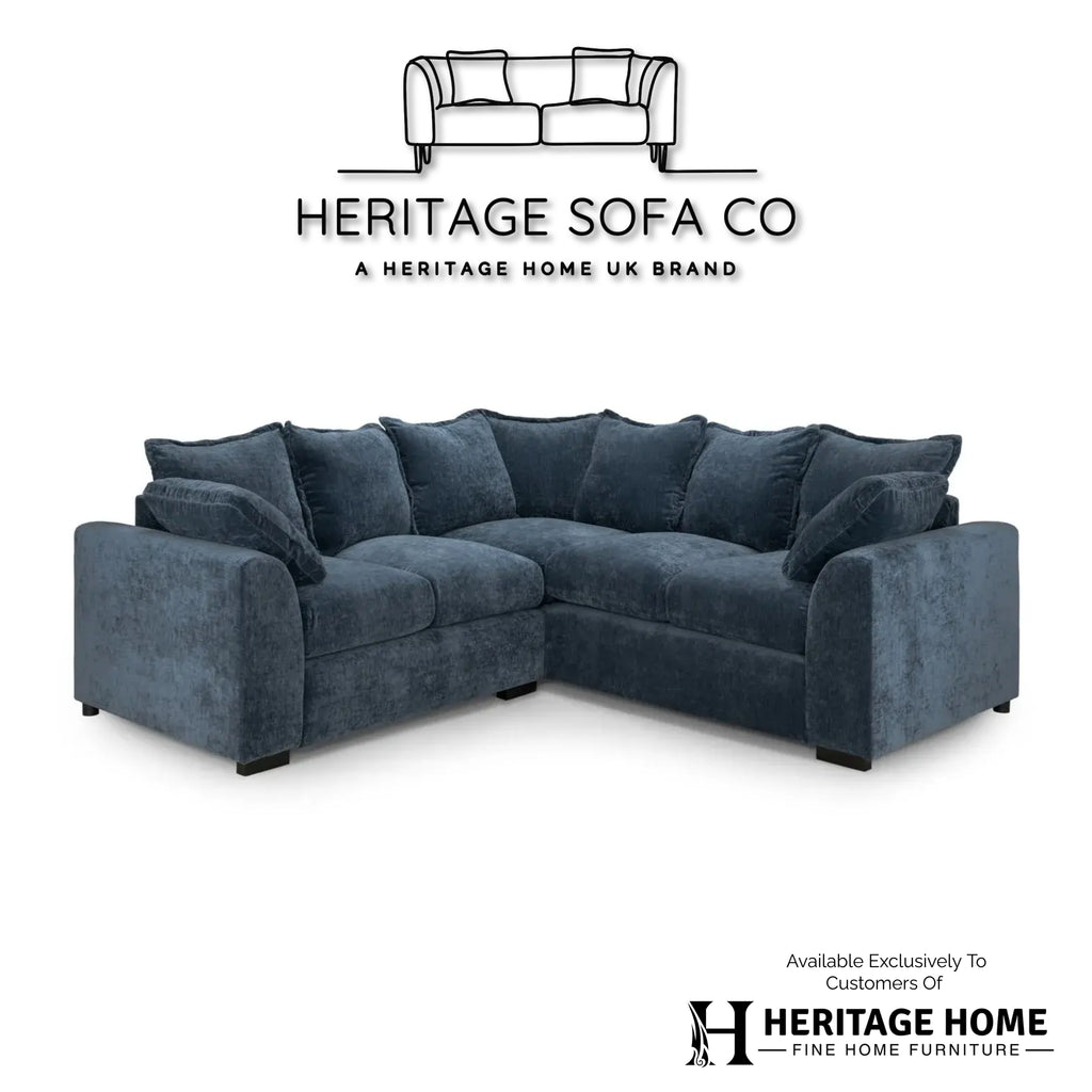 The Cotswold Large Corner Sofa In Blue