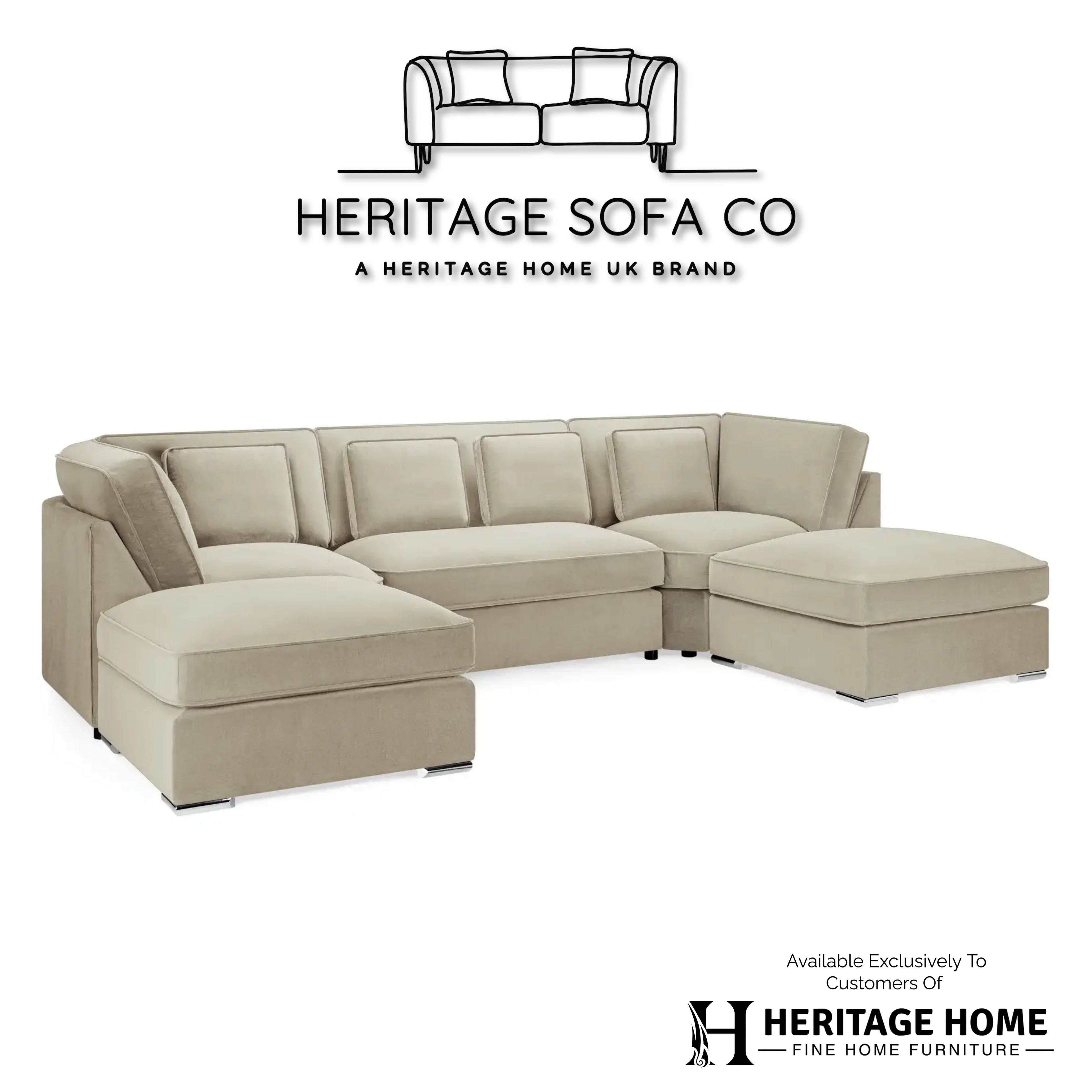 The Mayfair U-Shape Sofa In Beige