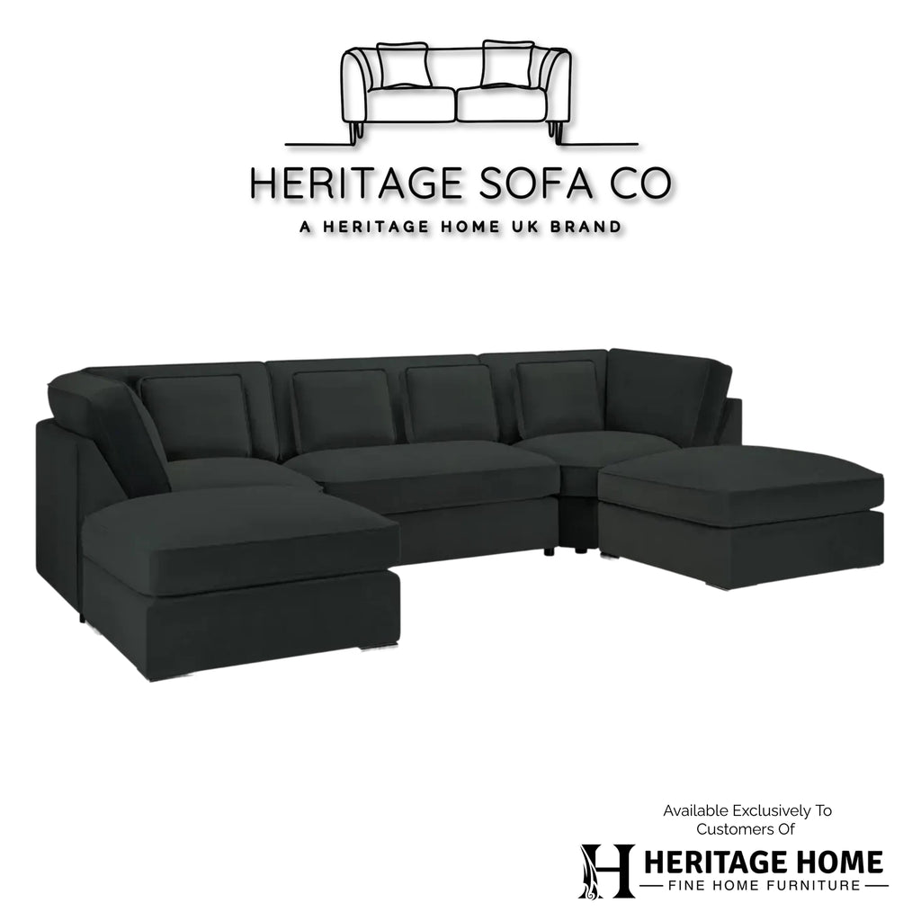 The Mayfair U-Shape Sofa In Slate