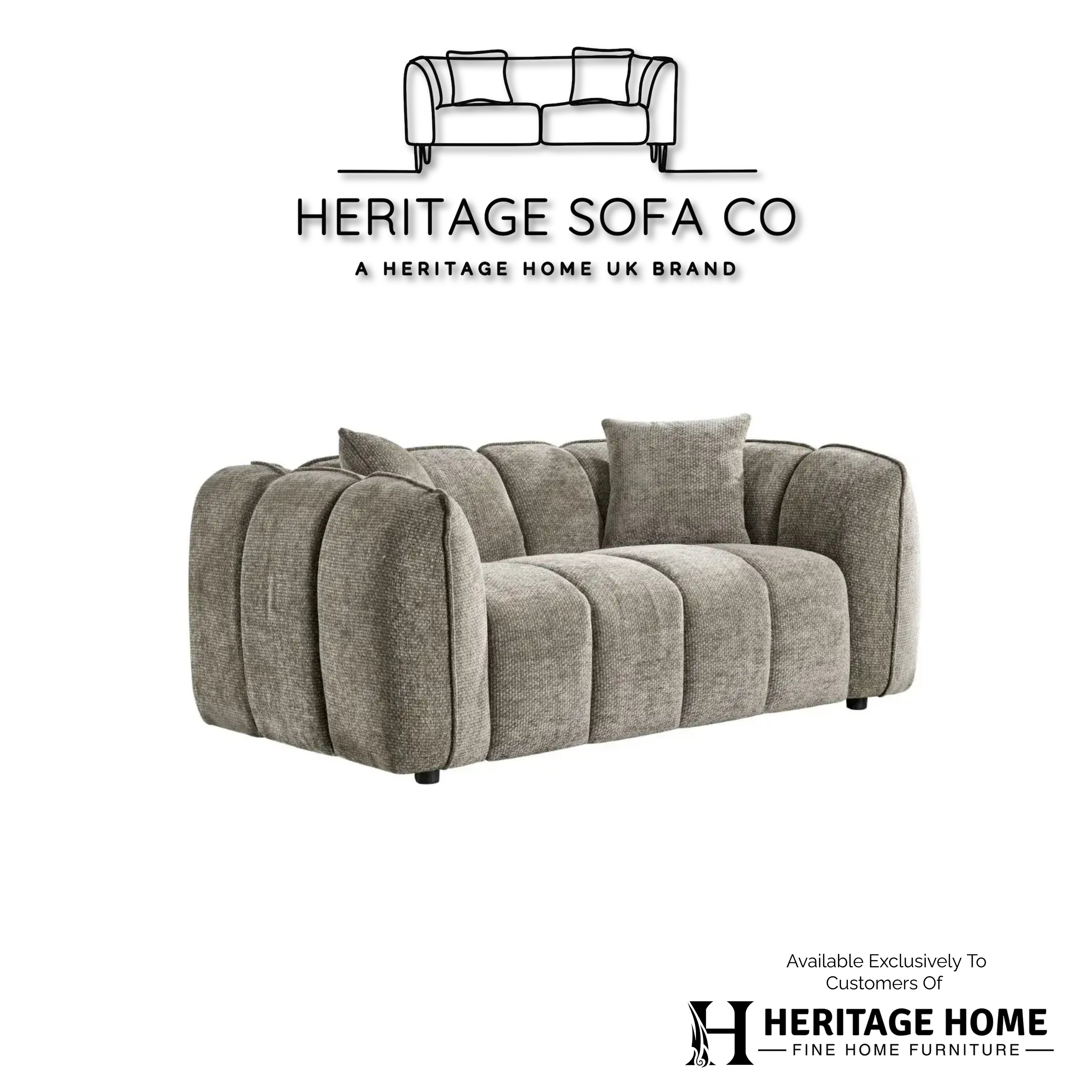 The Venetian 2 Seater Sofa In Mocha