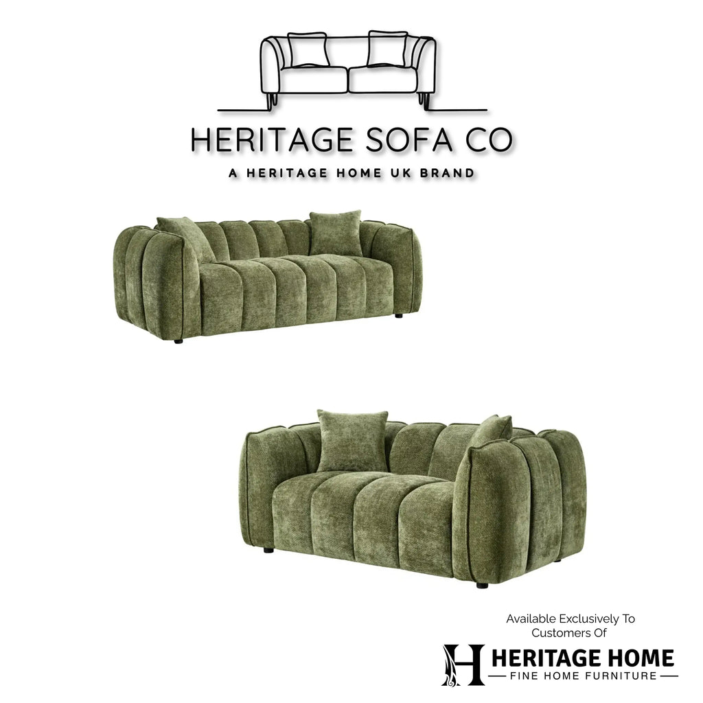 The Venetian Sofa Set In Olive Green