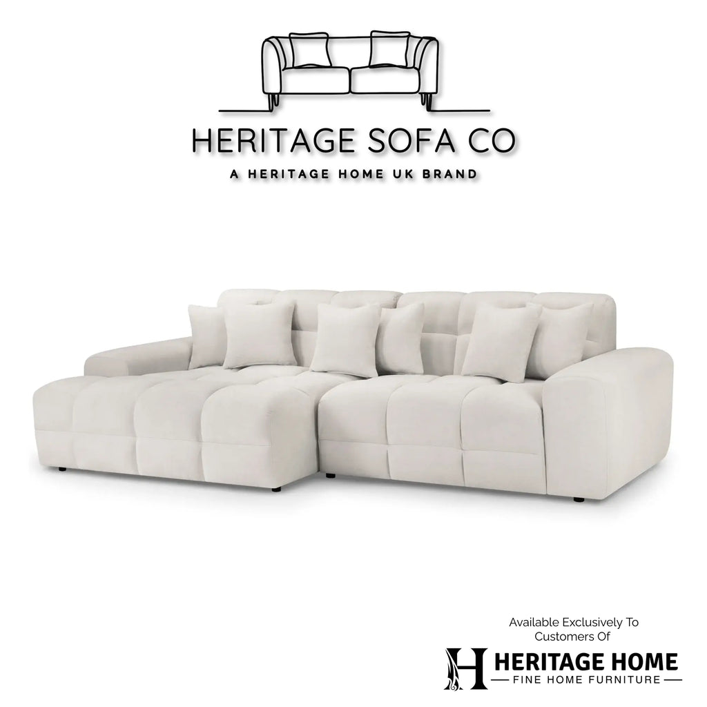 The Wiltshire Statement Left Hand Corner Sofa In Beige