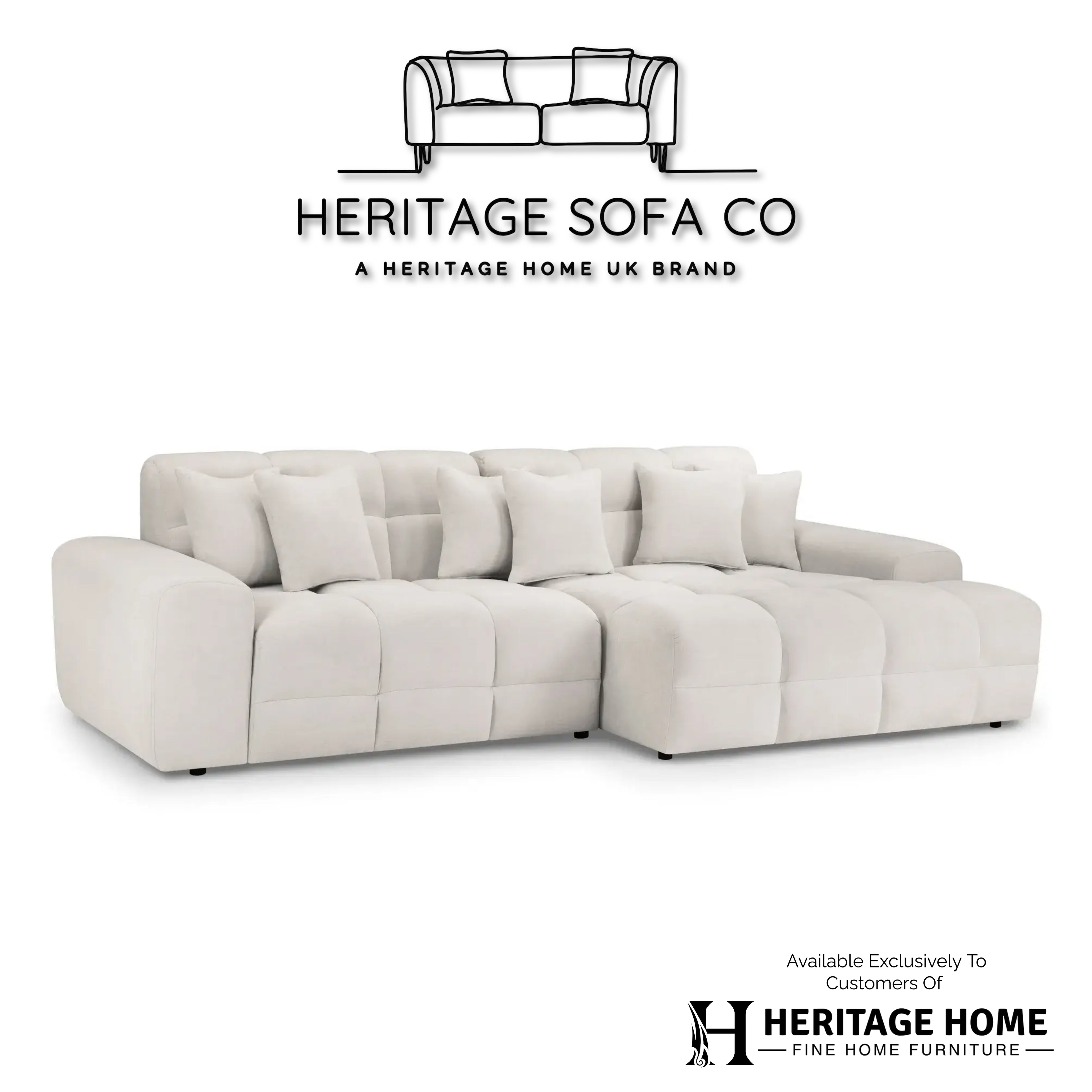 The Wiltshire Statement Right Hand Corner Sofa In Beige