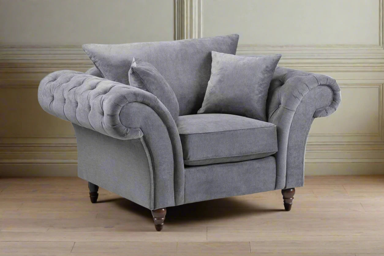 The Windsor Sofa Range Heritage Home UK Grey Armchair