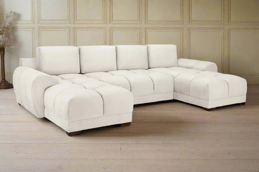 Ushape Sofa In Cream available at Heritage Home Furniture UK Free Delivery Sofa