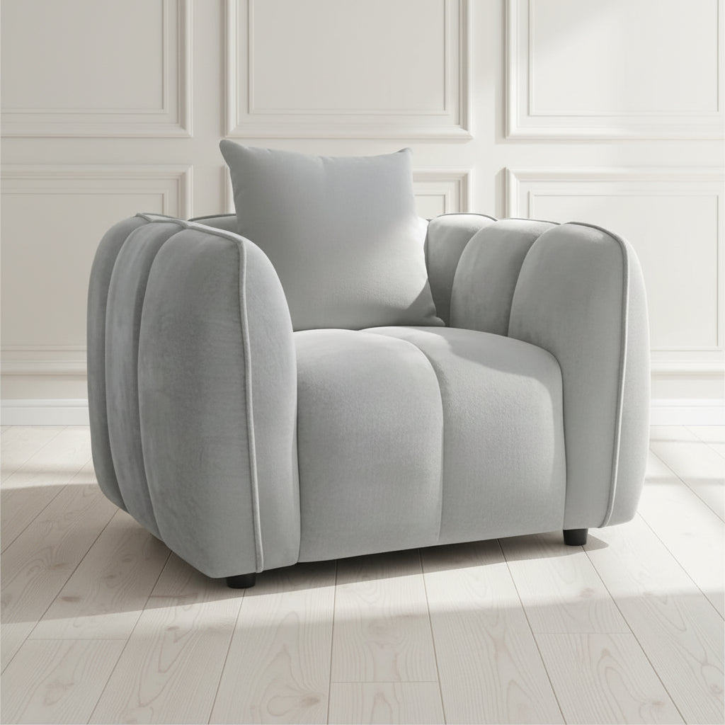 VENICE ARMCHAIR IN GREY AVAILABLE AT HERITAGE HOME UK