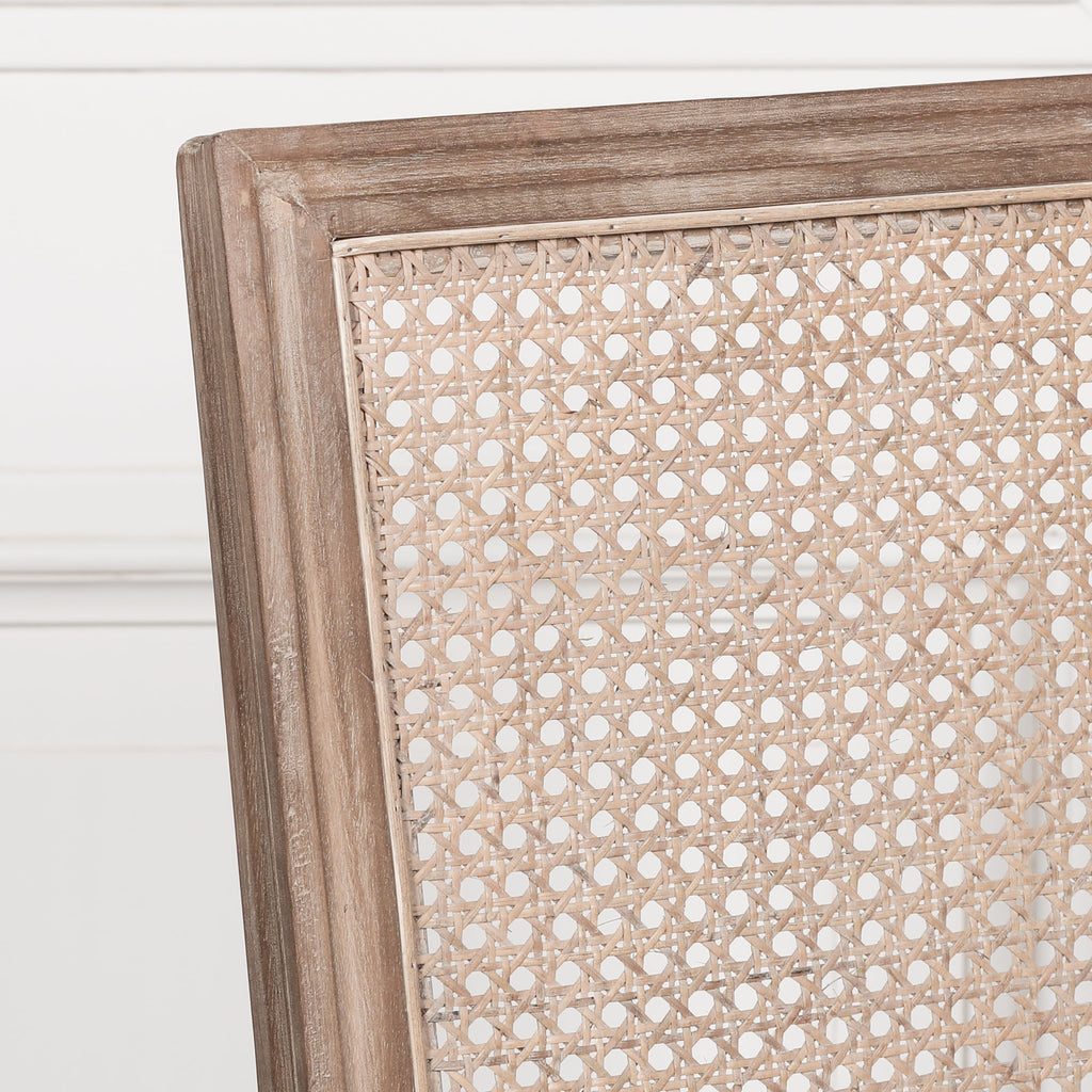 Wooden Column Rectangular Dining Table 220cm With 6 Louis Square Backed Chairs.