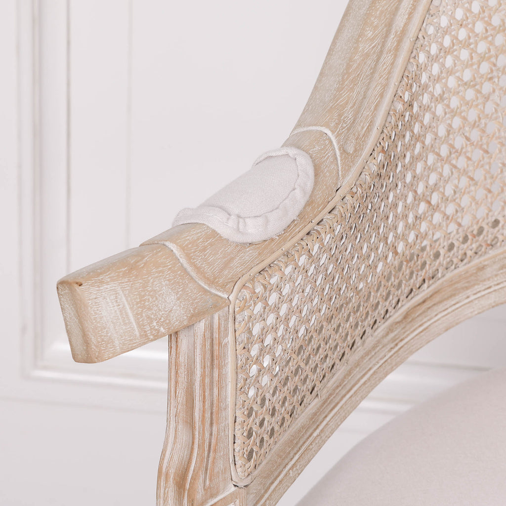 Wooden Louis Upholstered Corner Chair