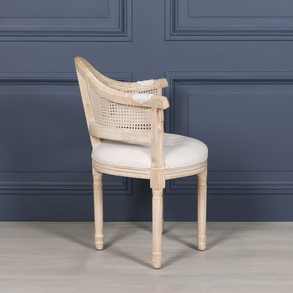 Wooden Louis Upholstered Corner Chair