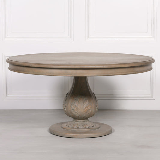 Rustic Washed 150cm Round Acorn Dining Table