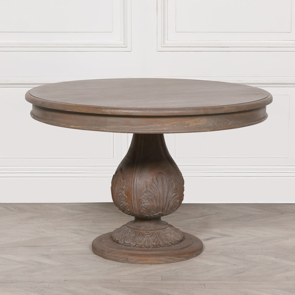 Round Pedestal Acorn Dining Table 120cm