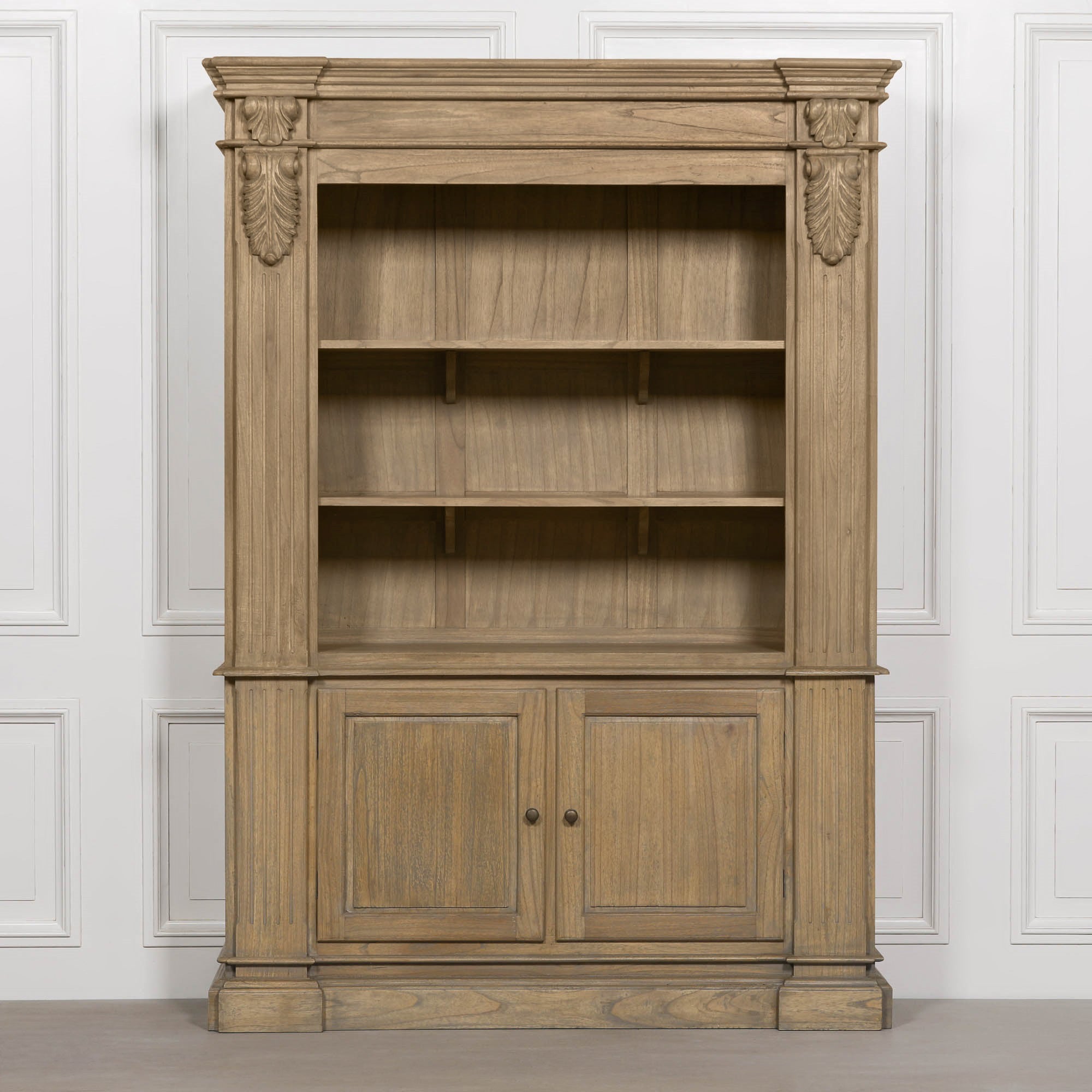 Large Rustic Open Bookcase