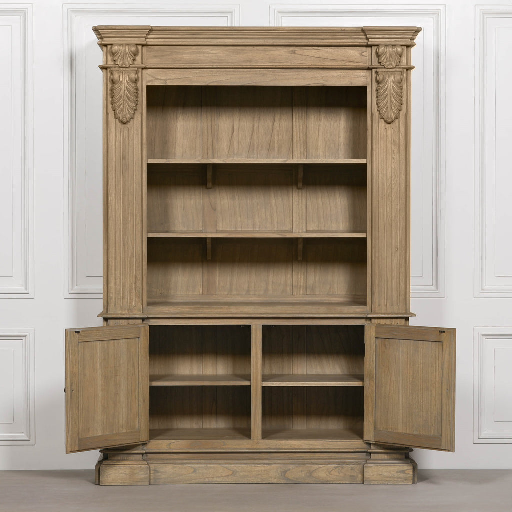 Large Rustic Open Bookcase