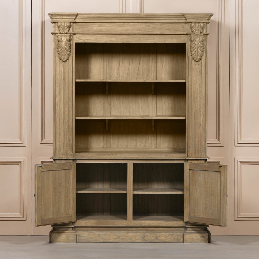 Large Rustic Open Bookcase