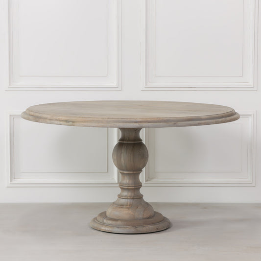 Rustic Wooden Round Dining Table 162cm