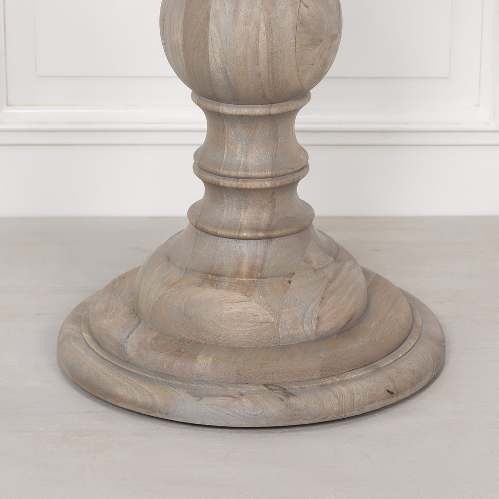 Rustic Wooden Round Dining Table 162cm