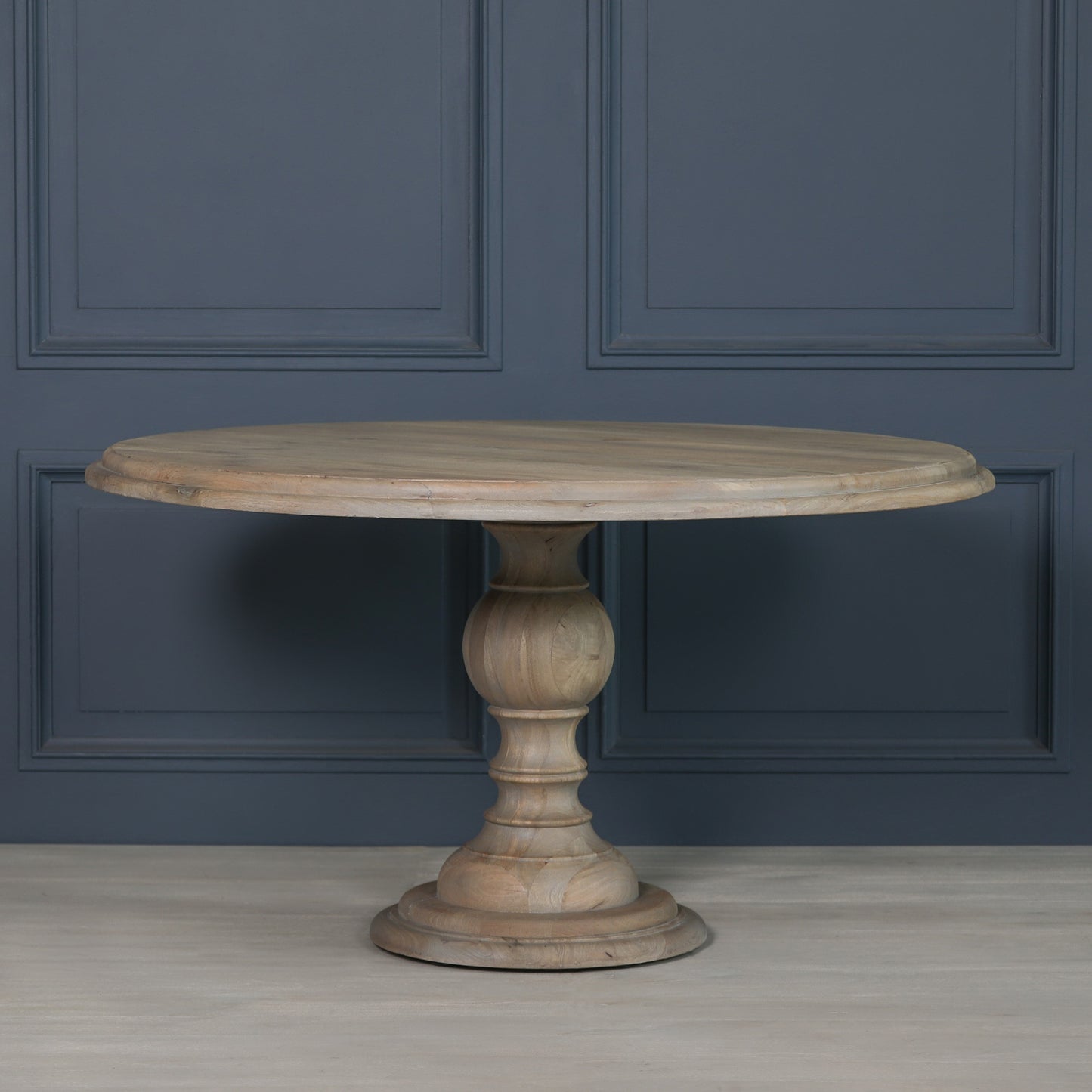 Rustic Wooden Round Dining Table 162cm