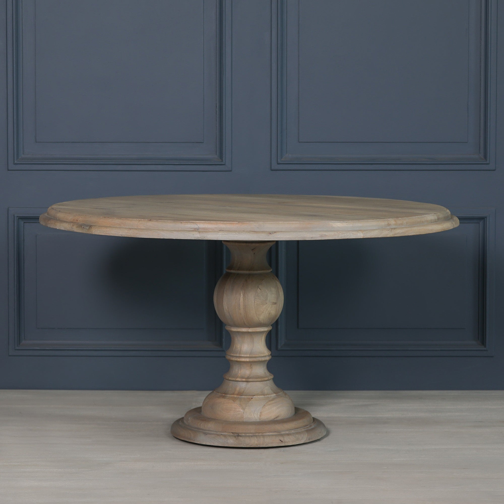 Rustic Wooden Round Dining Table 162cm