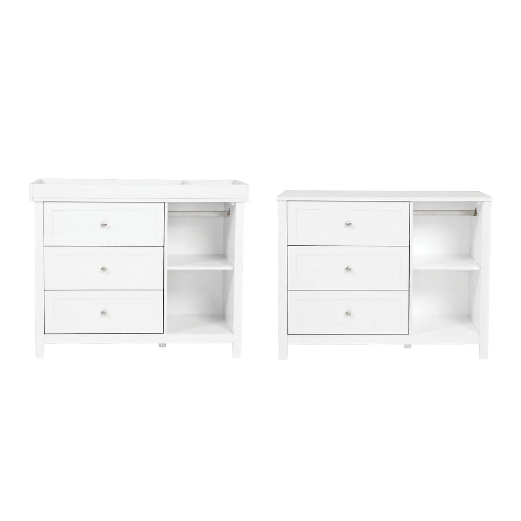 Wanderer 3 Piece Nursery Room Furniture Set White