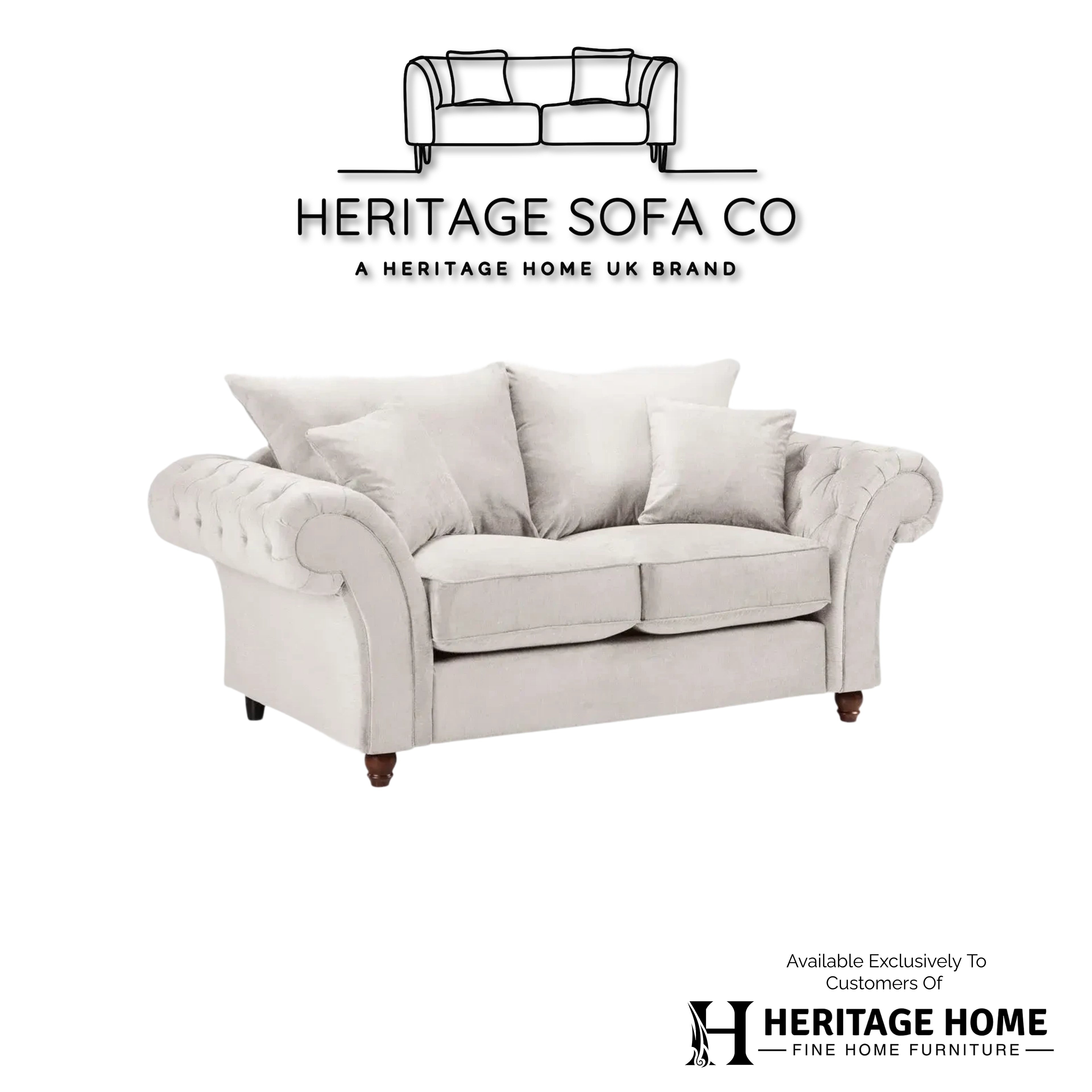 The Windsor 2 Seater Sofa In Stone