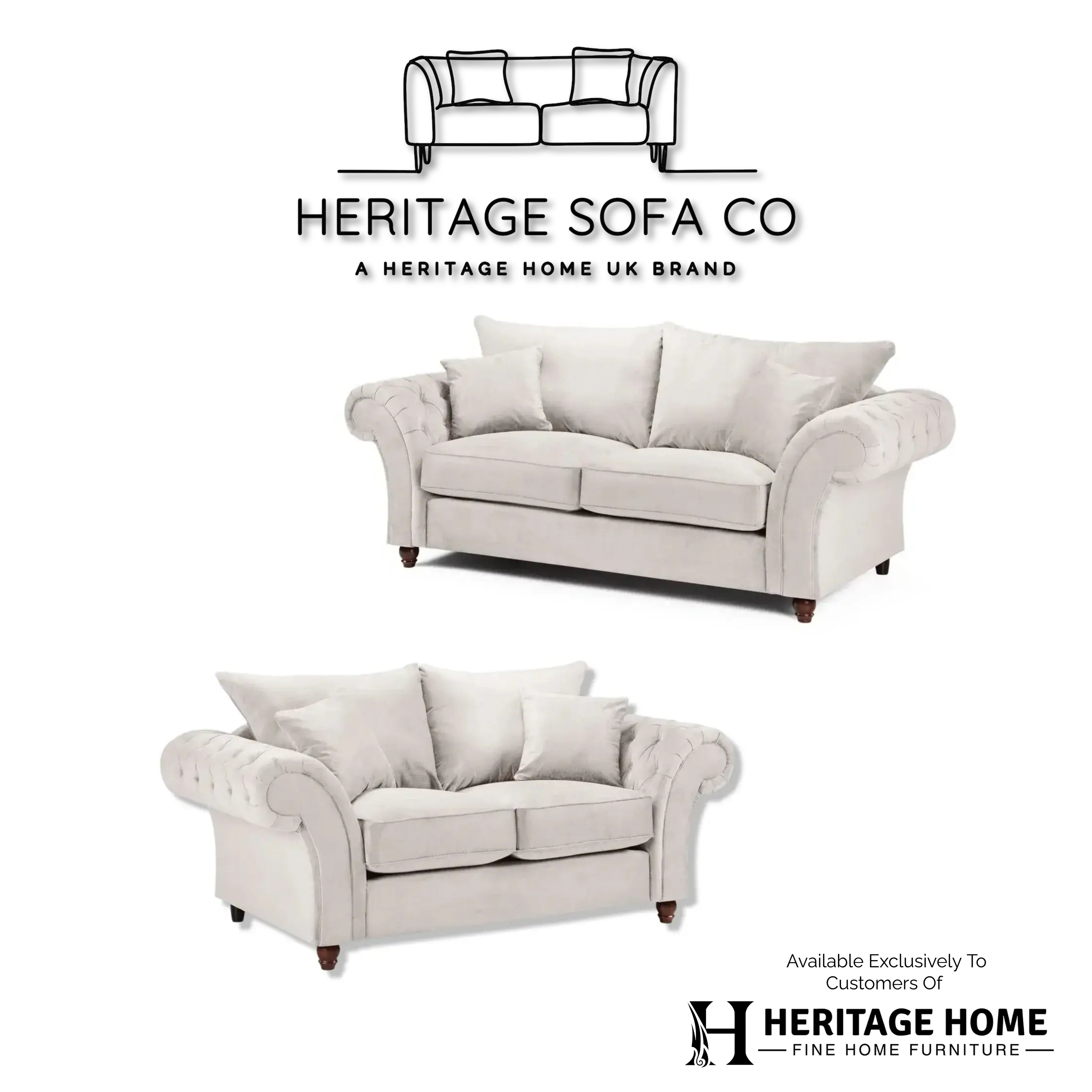 Windsor 3 And 2 Seater Set Stone