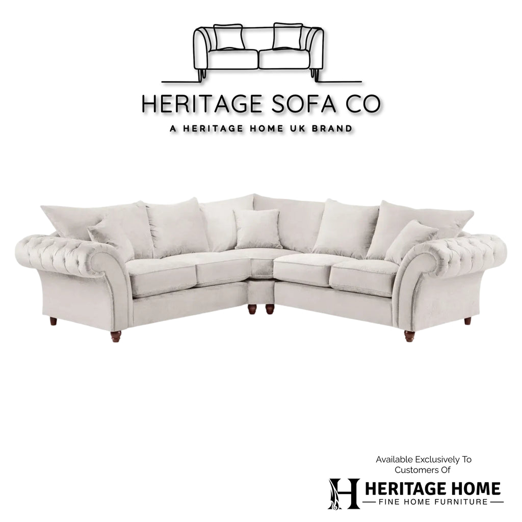 The Windsor Large Corner Sofa In Stone