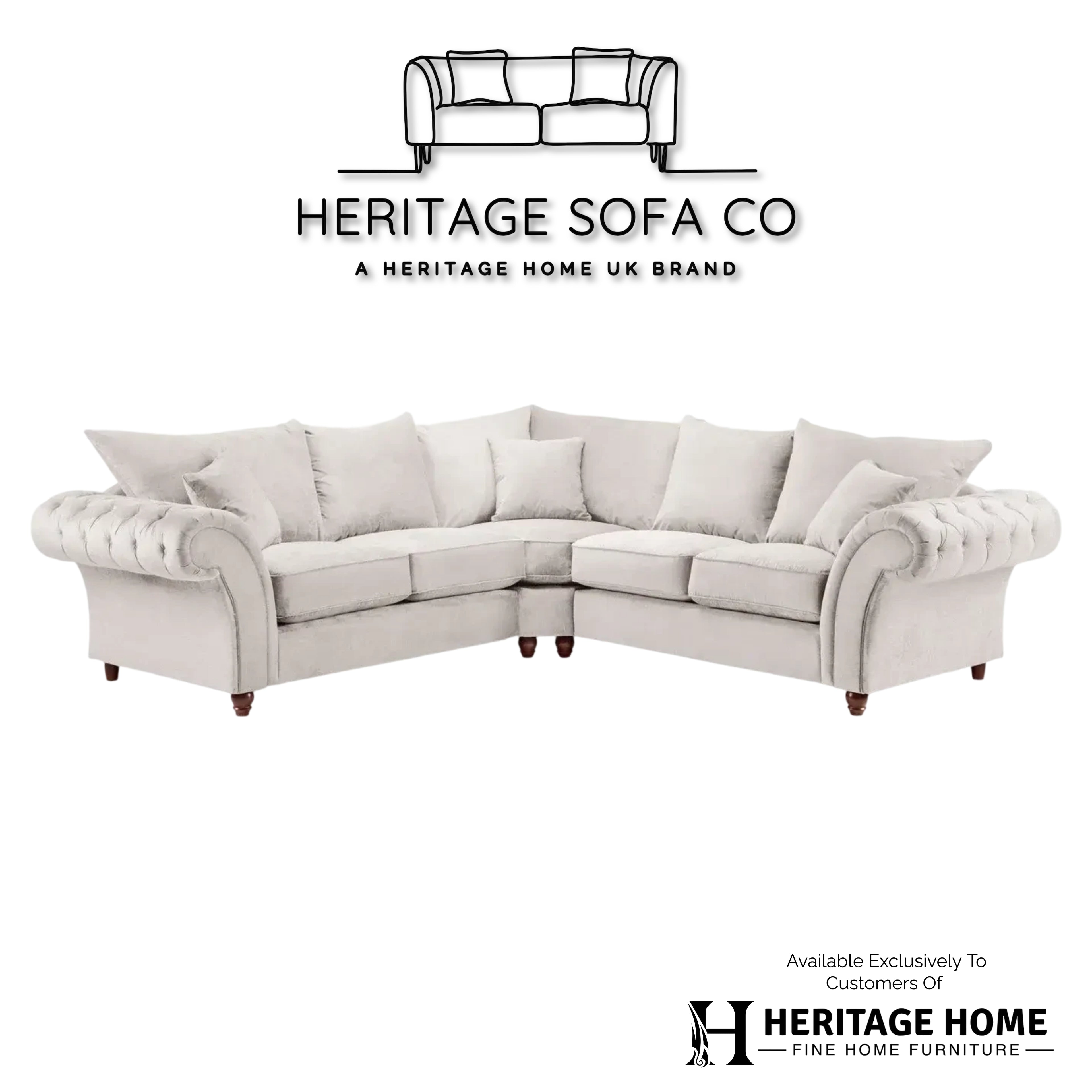 The Windsor Large Corner Sofa In Stone