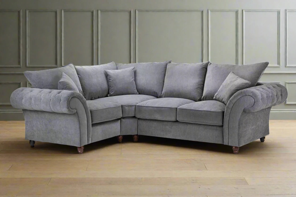 Windsor Left Hand Corner Sofa In Grey Heritage Home UK