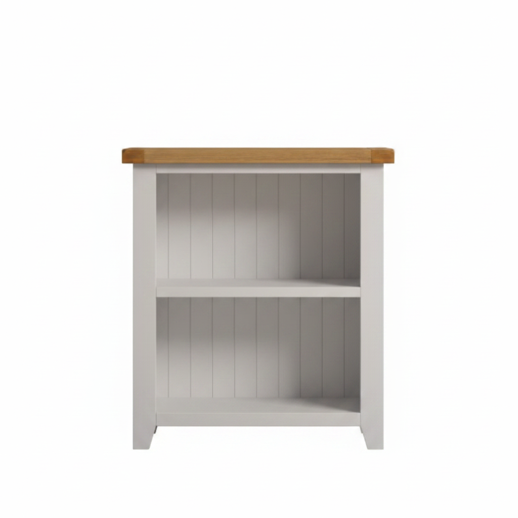 Windsor Low Bookcase - Ivory/Oak