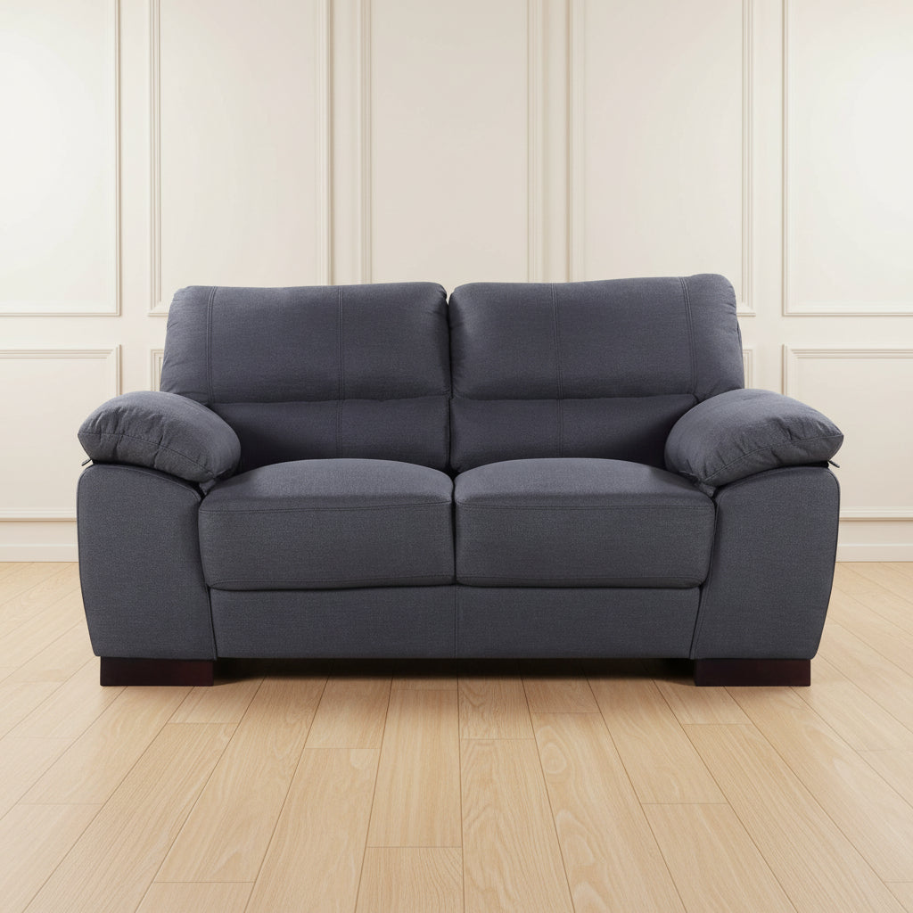 Woven Fabric 2 Seater Sofa in Ash