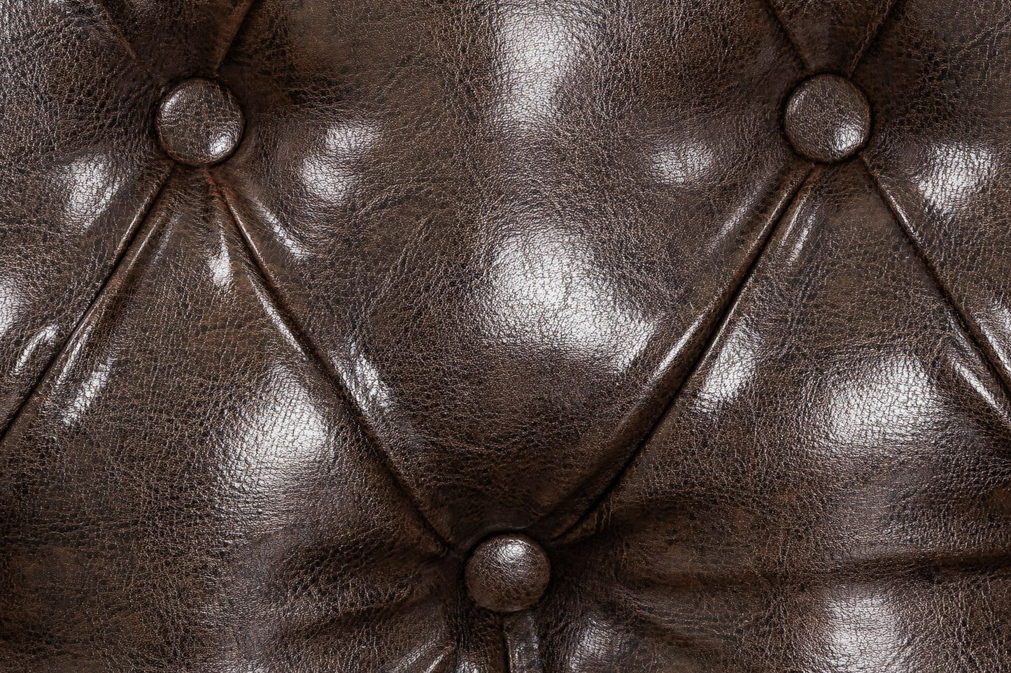 Chesterfield Sofa Armchair In Antique Brown Leather