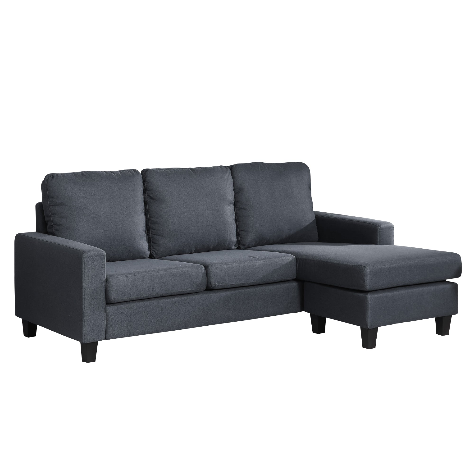 Dark Grey Fabric Universal Corner Sofa