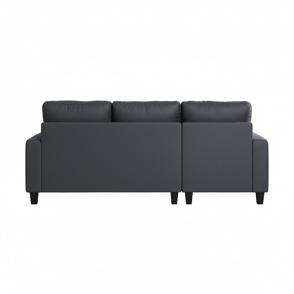 Dark Grey Fabric Universal Corner Sofa