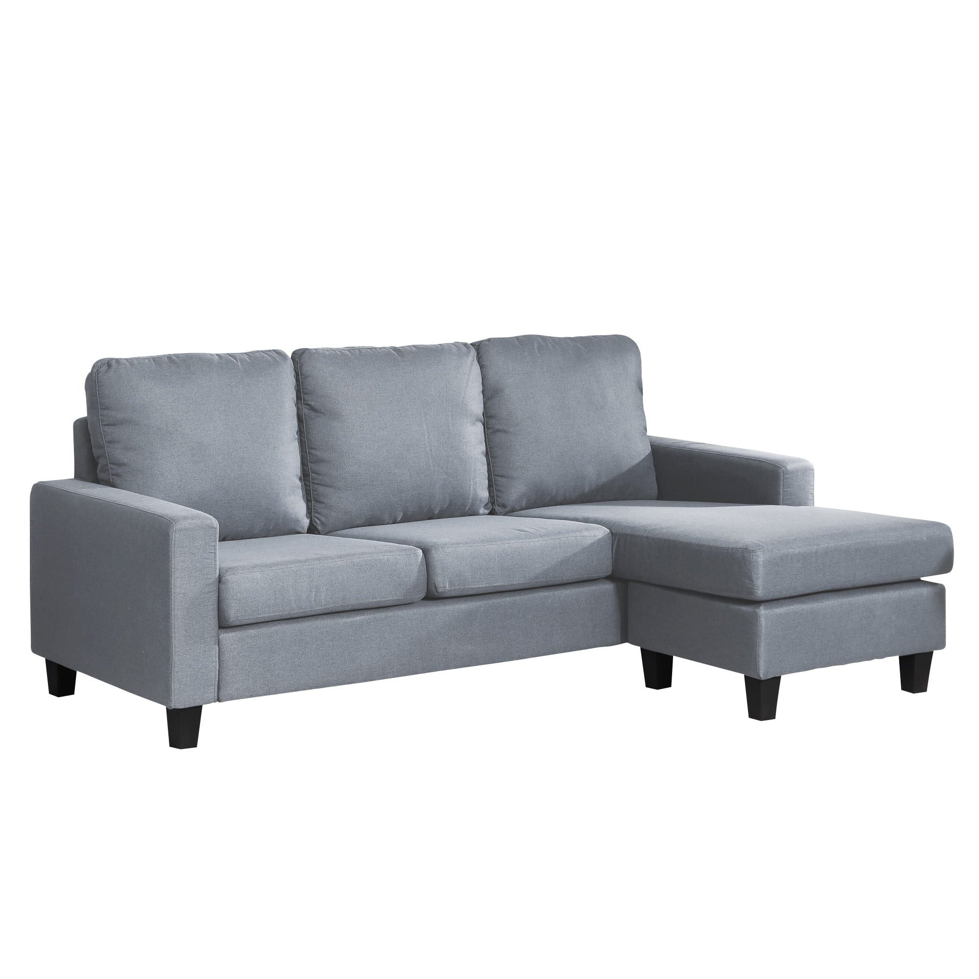 Light Grey Fabric Universal Corner Sofa