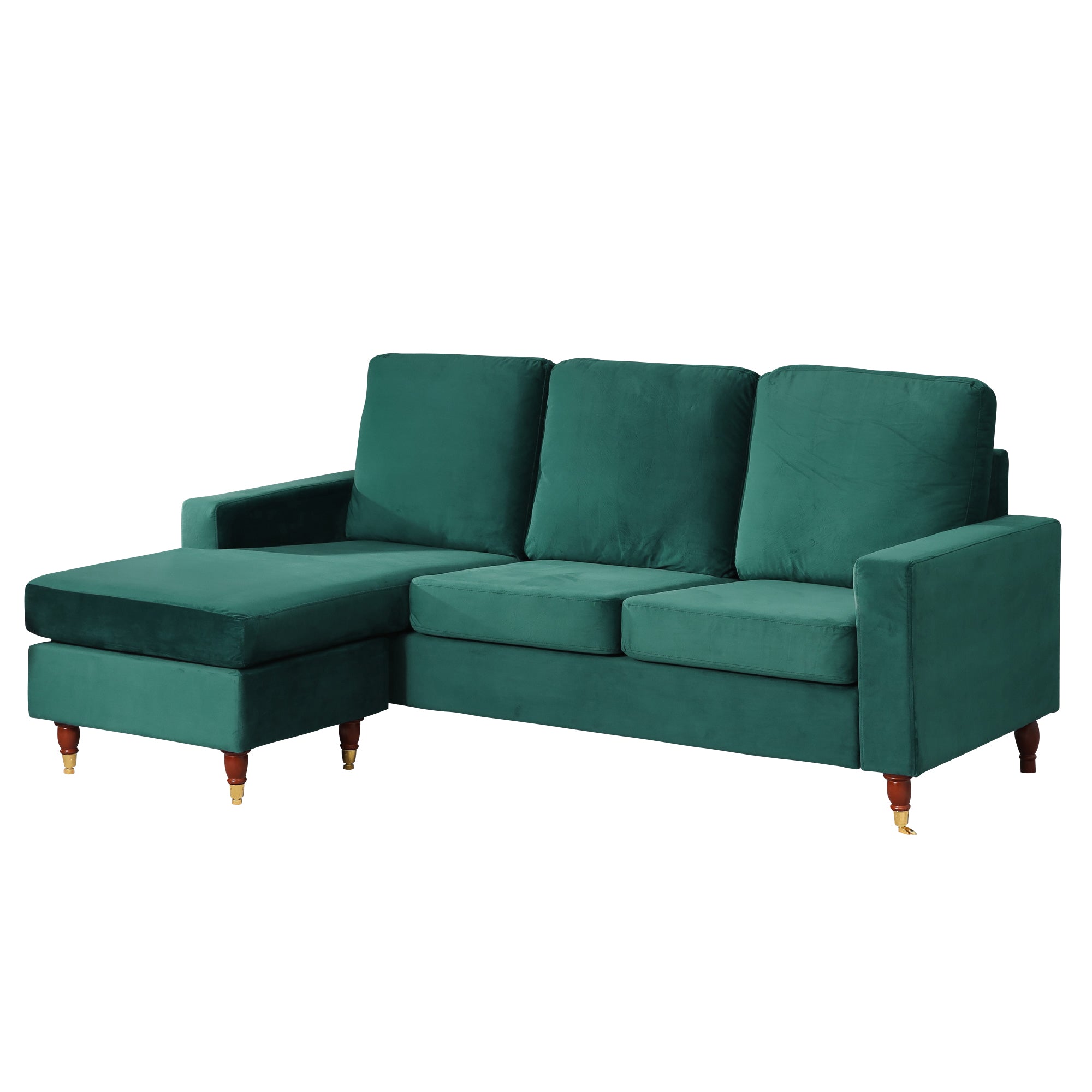 Green Velvet Universal Corner Sofa