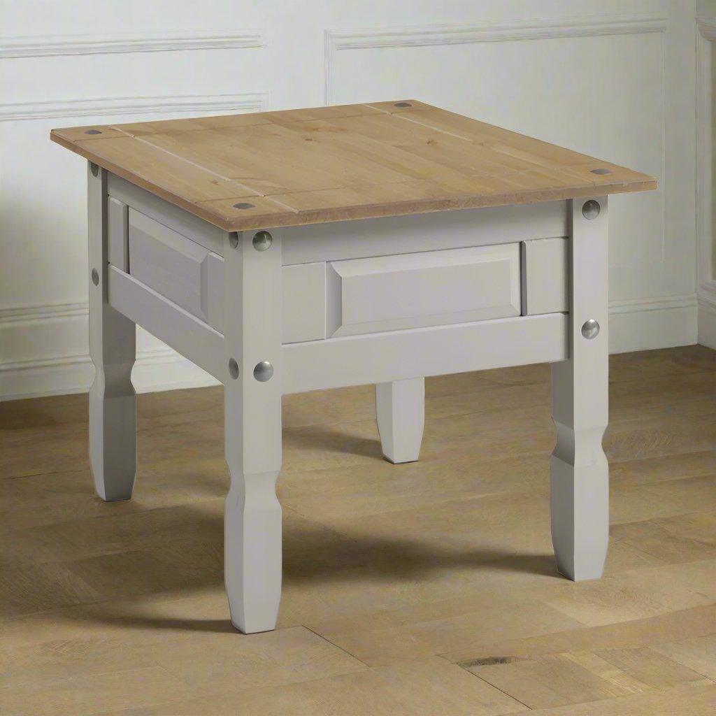cotswold grey lamp table side view heritage home