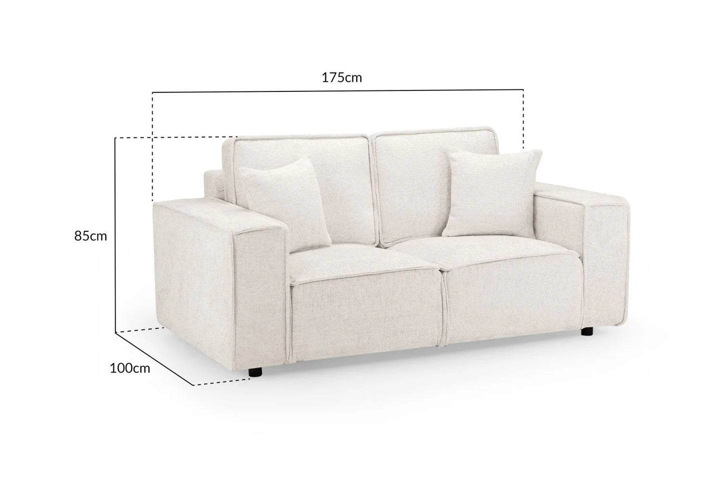 Mary 2 Seater Sofa In Cream