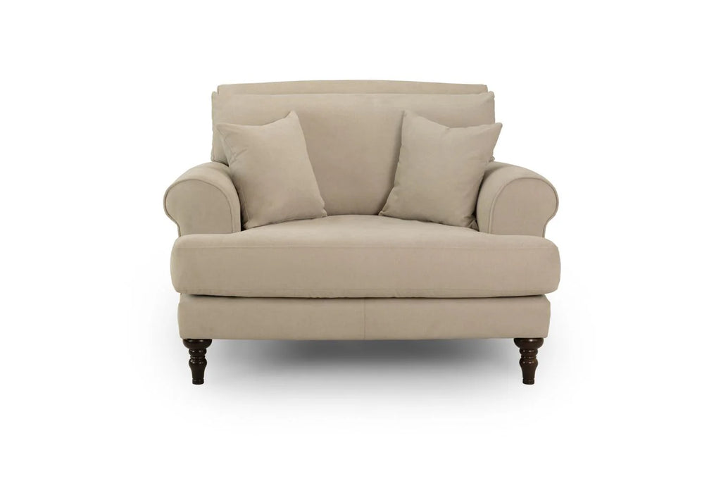 The Sandringham Love Seat Style Armchair In Beige