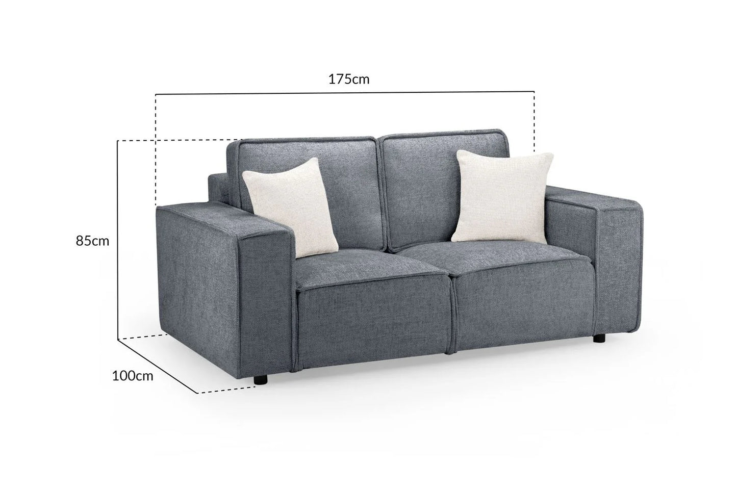 Mary 2 Seater Sofa In Slate