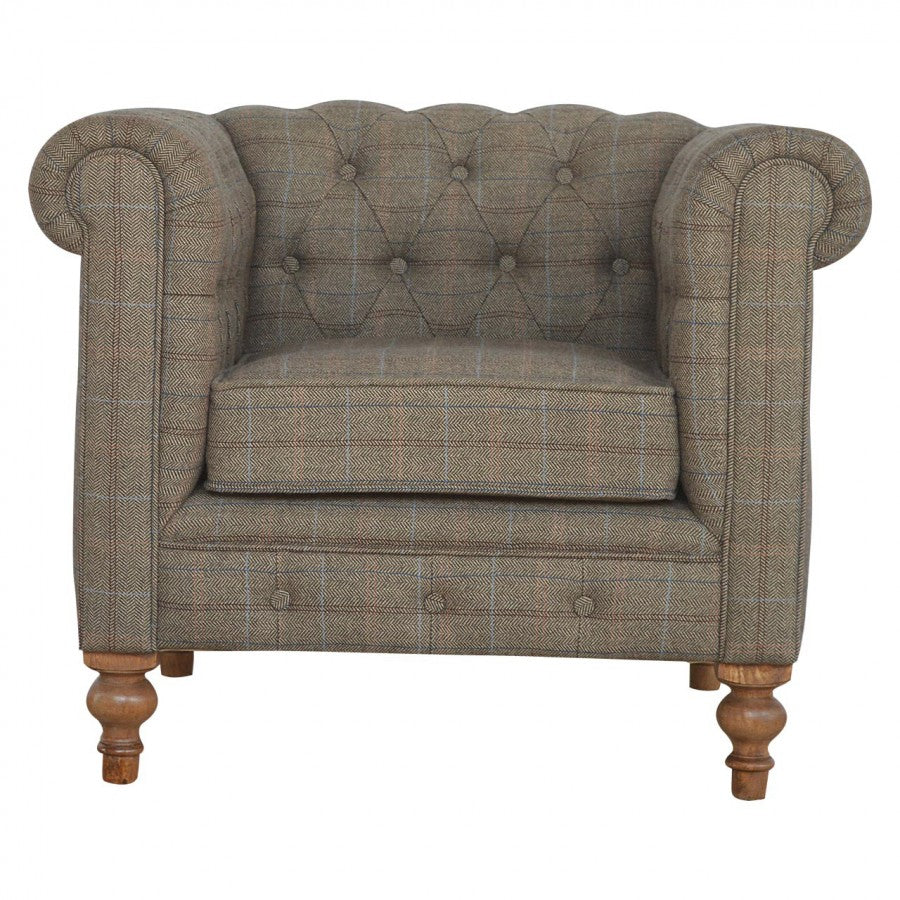 Heritage Collection Chesterfield Multi Tweed Armchair