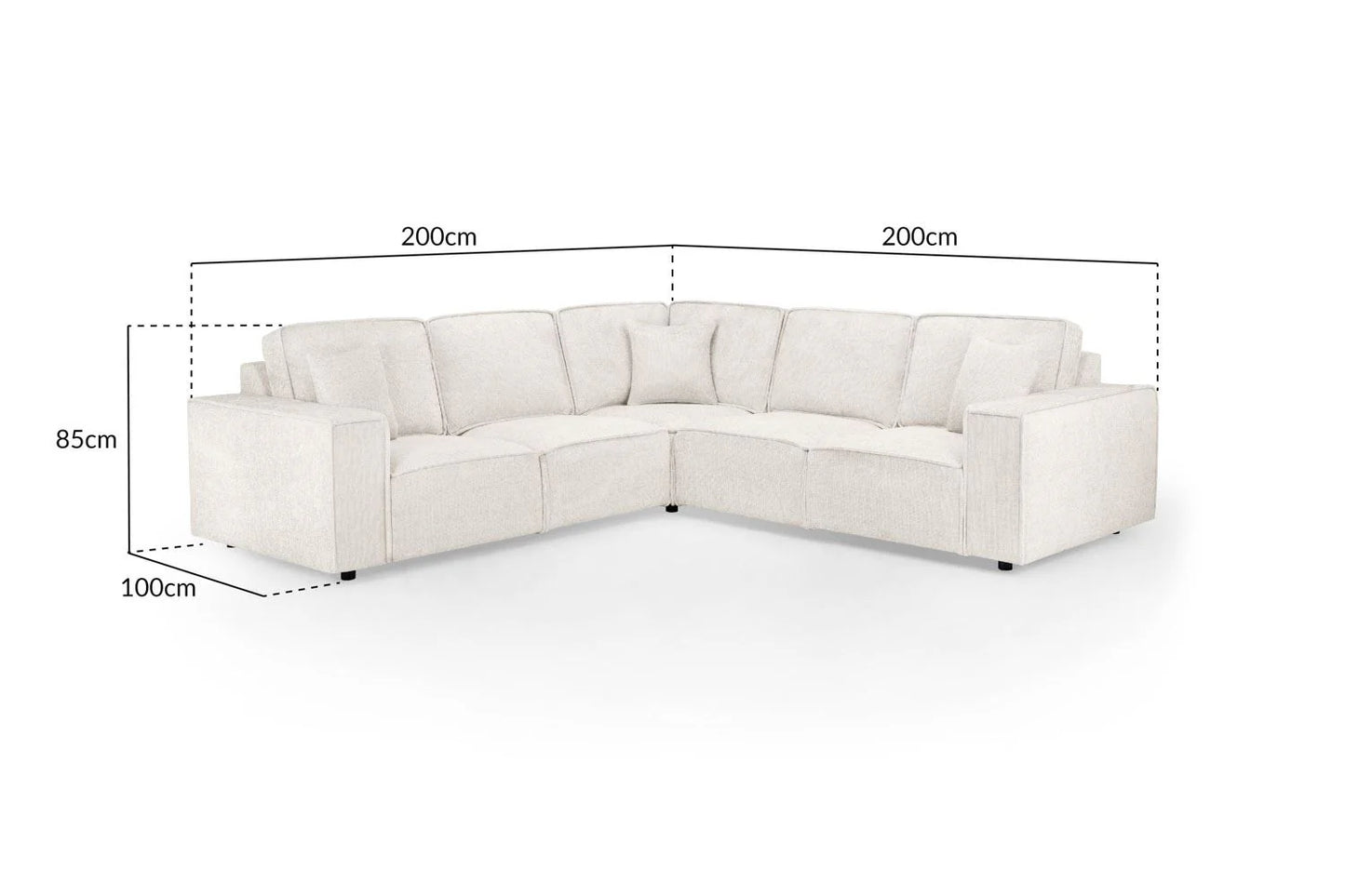 Mary Large Corner Sofa In Cream