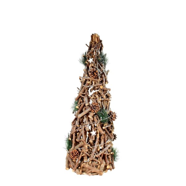 80cm Wooden Decorative Christmas Twig Tree with Lights