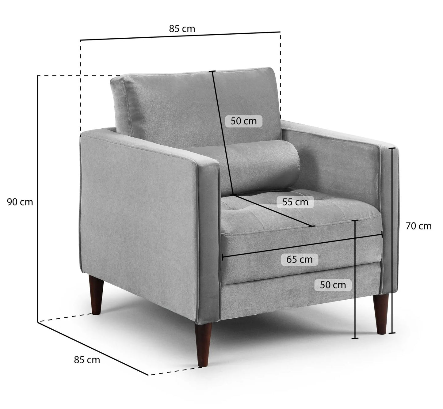 The Ritz Sofa Range Armchair Plush Grey